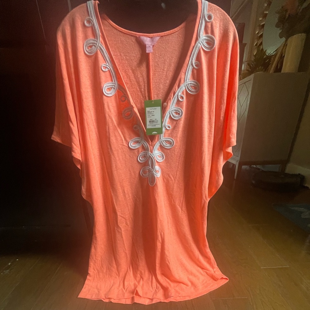 Lilly Pulitzer Balleta coverup in Papaya, size XS, NWT